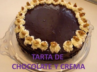 Tarta de chocolate y crema