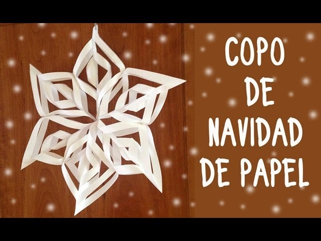 Adornos navideños: Copos de nieve de papel