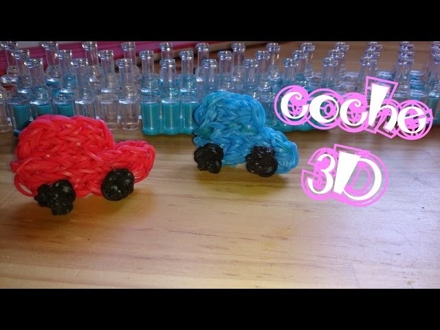 Coche de gomitas en 3D con telar y saludos