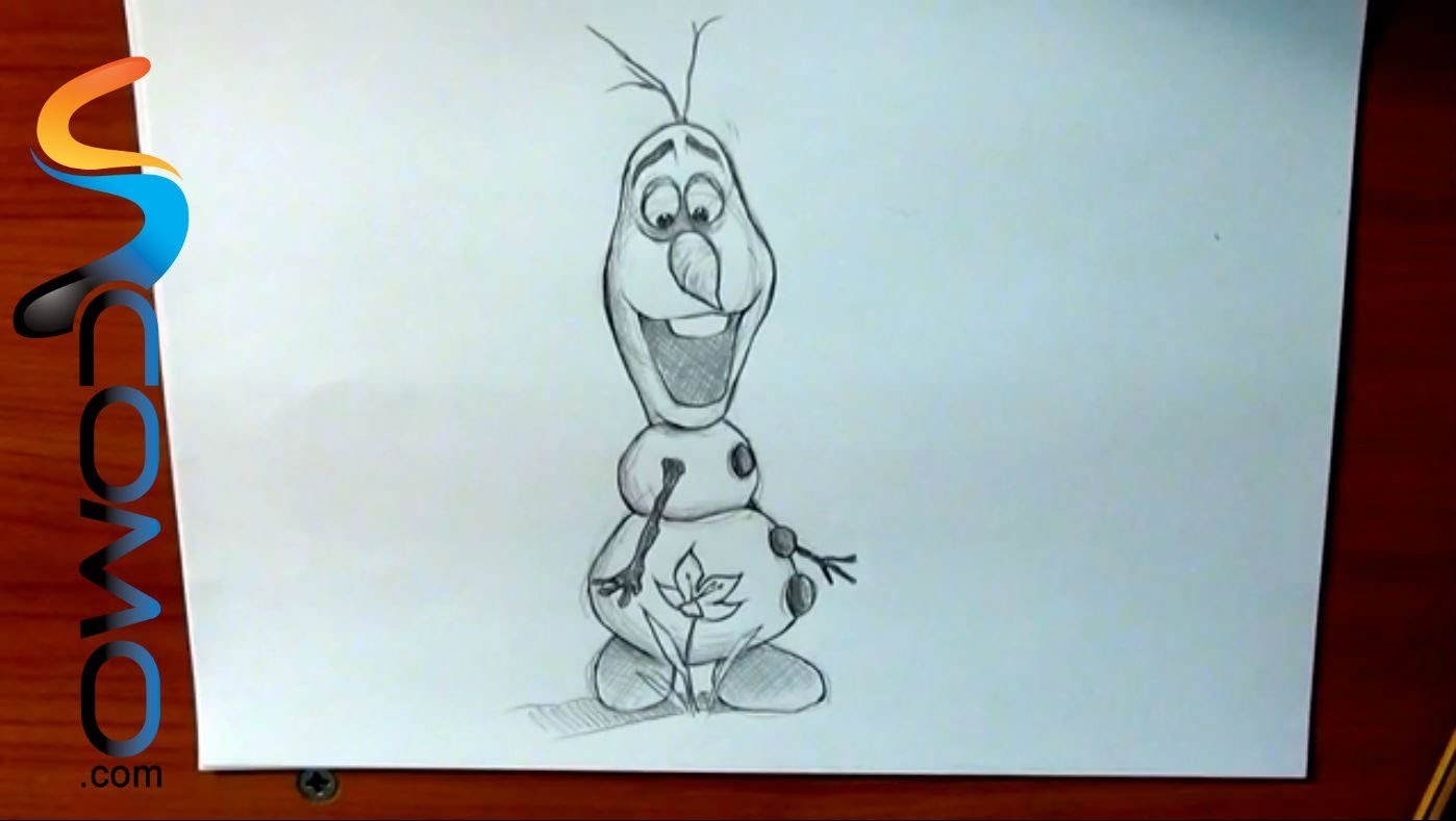 Dibujar Olaf de la película Frozen de Disney