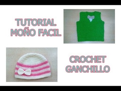 DIY Como tejer MOÑO fácil a crochet, ganchillo