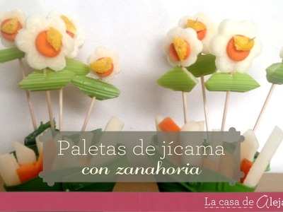 Flores de jicama y zanahoria - DIY jicama & carrot flowers