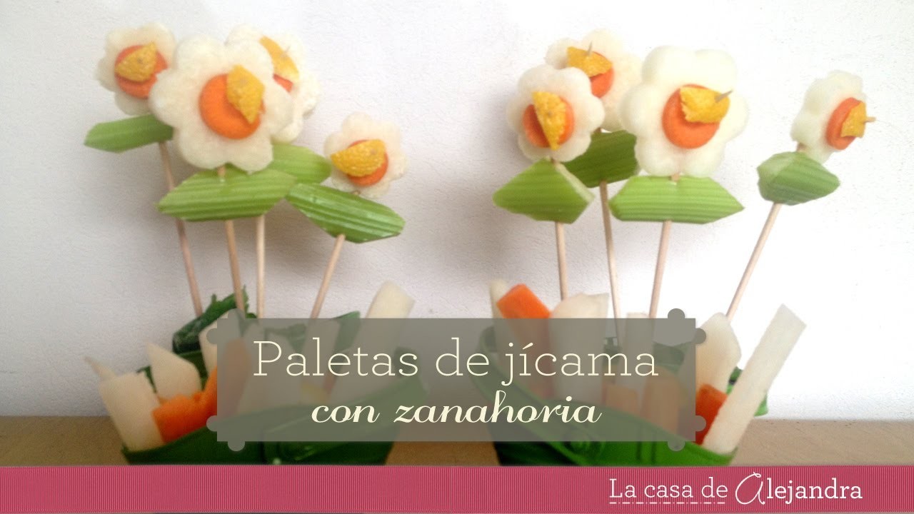 Flores de jicama y zanahoria - DIY jicama & carrot flowers