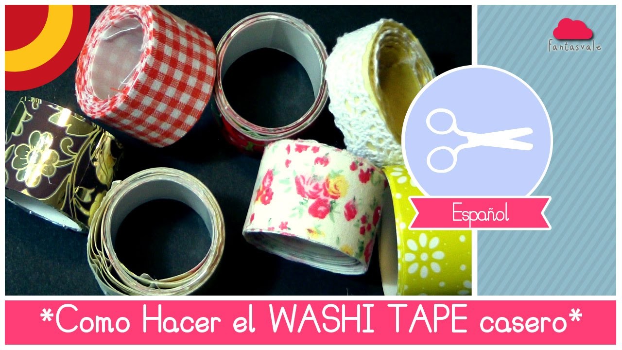 Manualidad Crafting: como hacer WASHI TAPE casero (cinta adhesiva decorada) - Idea de Navidad