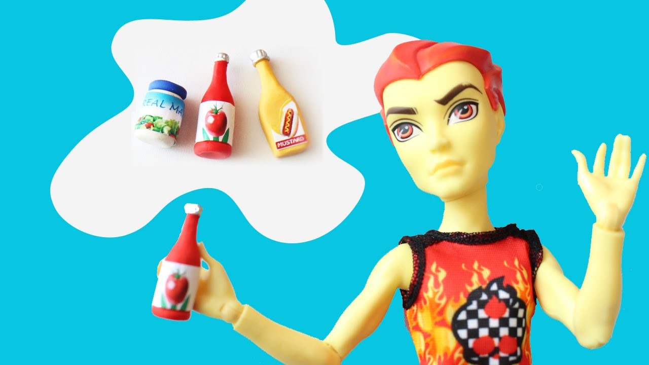 Manualidades para muñecas: Haz condimentos para tus muñecas: ketchup, mostaza, mayo