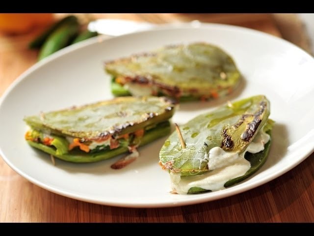 Nopales rellenos - Recetas de cocina mexicana- Baked nopales