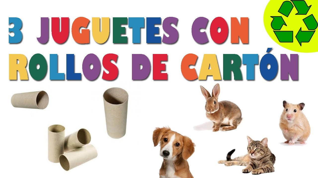 Cómo hacer 3 juguetes sencillos para mascotas con rollos de papel higiénico