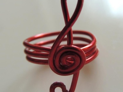 DIY como hacer un anillo alambre clave de sol. Treble clef Ring wire.