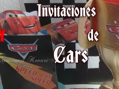 Invitaciones de Cars DIY Faciles. Cars Birthday Invitations