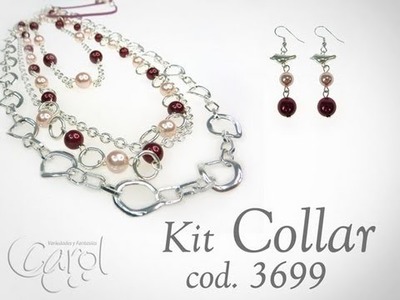 Kit 3699 Kit collar cadena y perlas x und