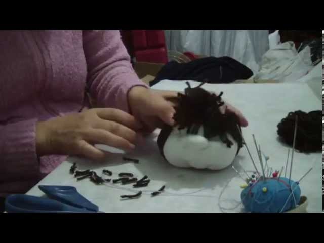 Muñecos soft . peluca para muñeca (rodete). proyecto 150