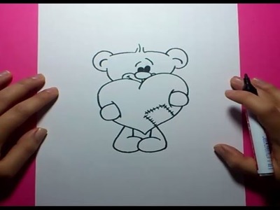 Como dibujar un oso de peluche paso a paso 12 | How to draw a teddy bear 12