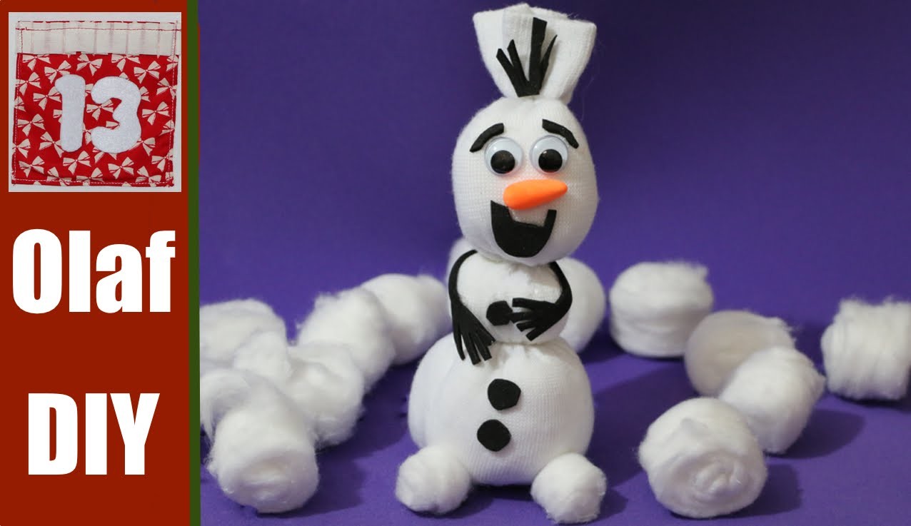 Cómo hacer a Olaf de Frozen con calcetin