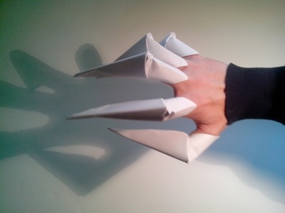Como hacer unas garras de papel (origami)