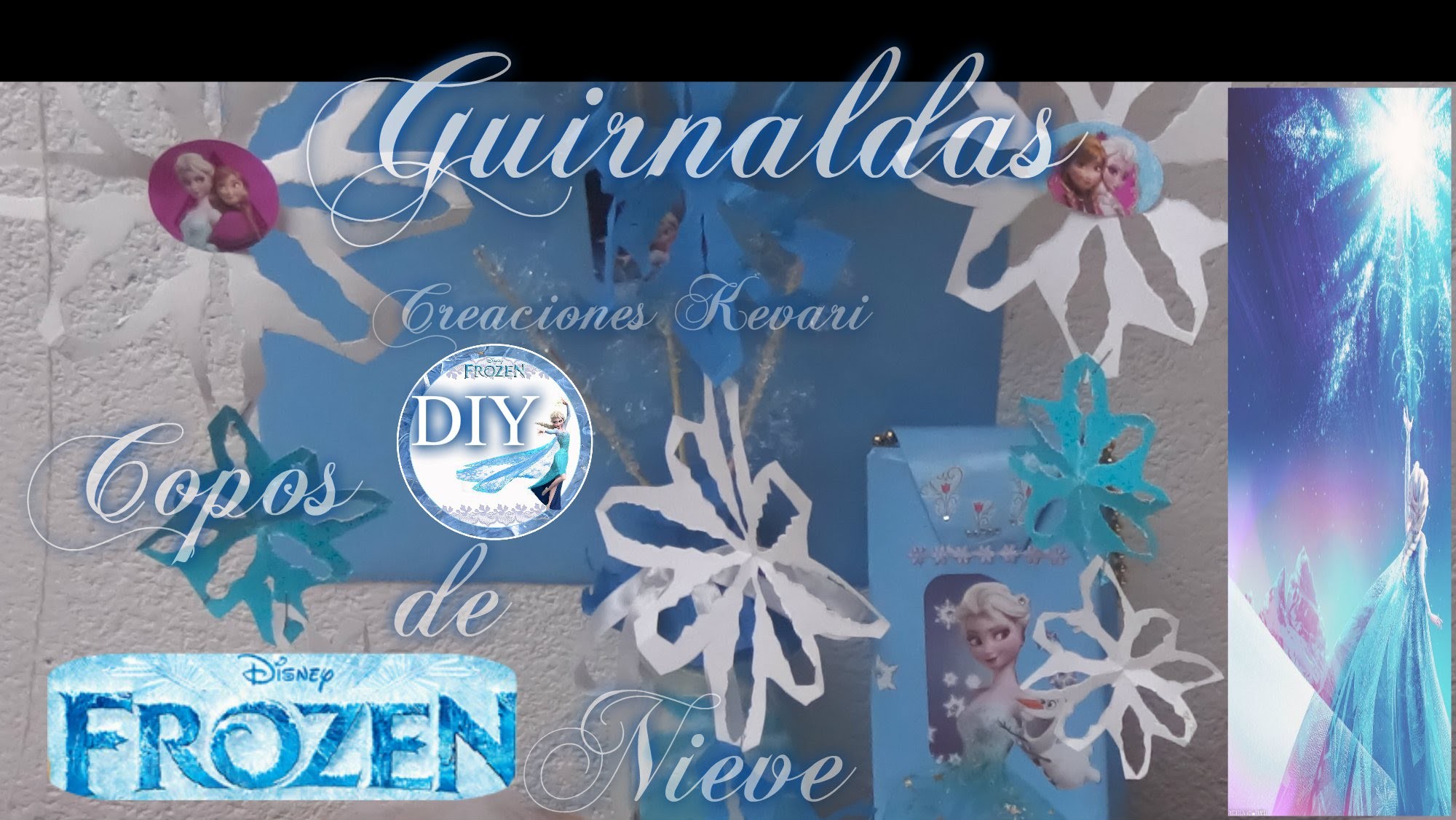 Guirnaldas Copos de Nieve Frozen (DIY).Snowflake Garland
