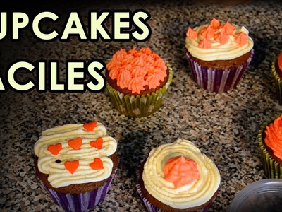 Recta de Cupcakes decorados muy rápida | Muffins panqué (Recetas de cocina faciles y deliciosas)