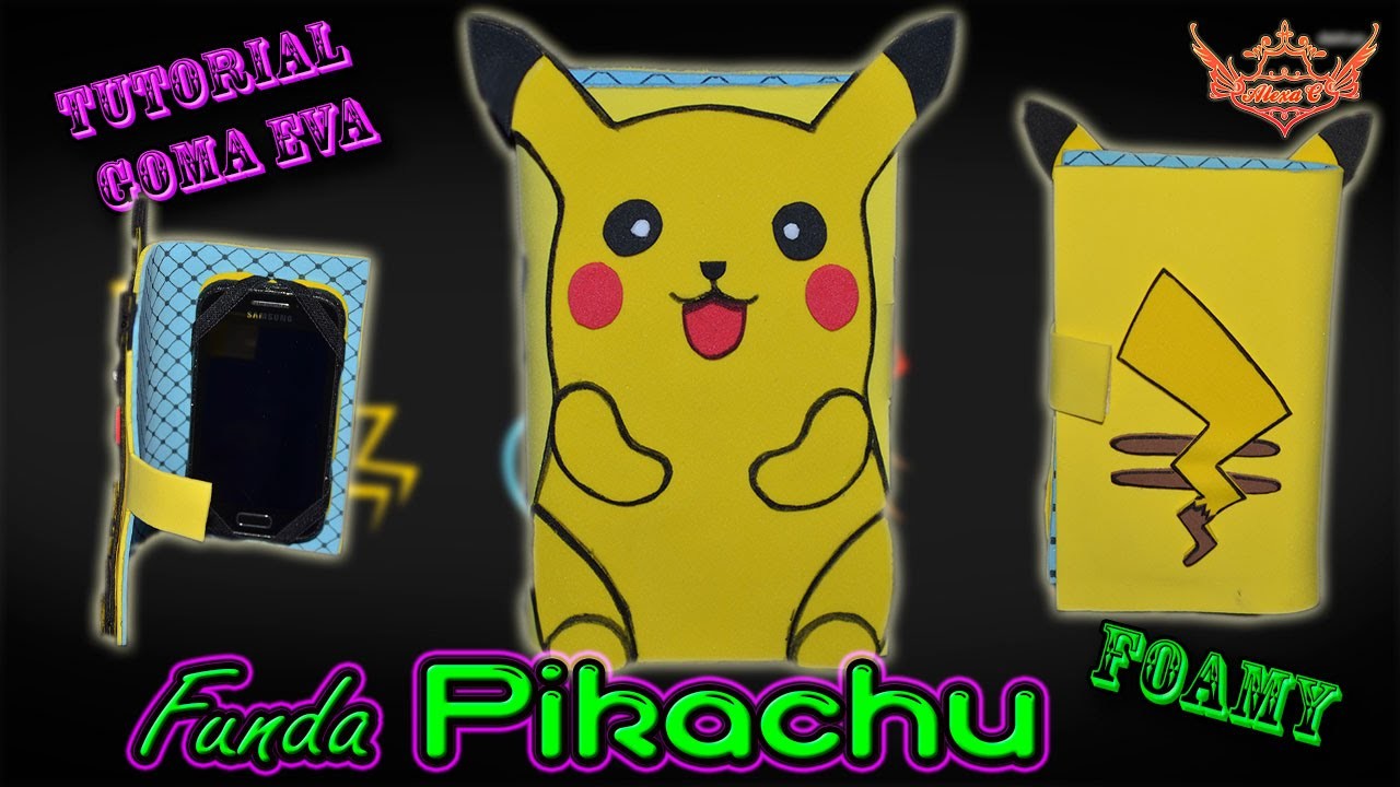 ♥ Tutorial: Funda tipo Flip de Pikachu de Goma Eva (Foamy) ♥