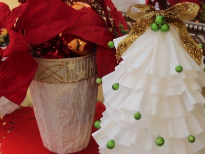 DIY Arbolito Hecho con Filtros de Café - Mini Christmas Tree