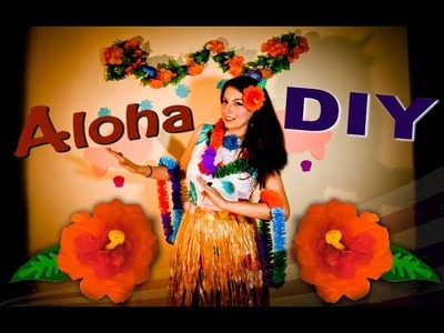 DIY: Collar y Flor Hawaiano con papel crepé