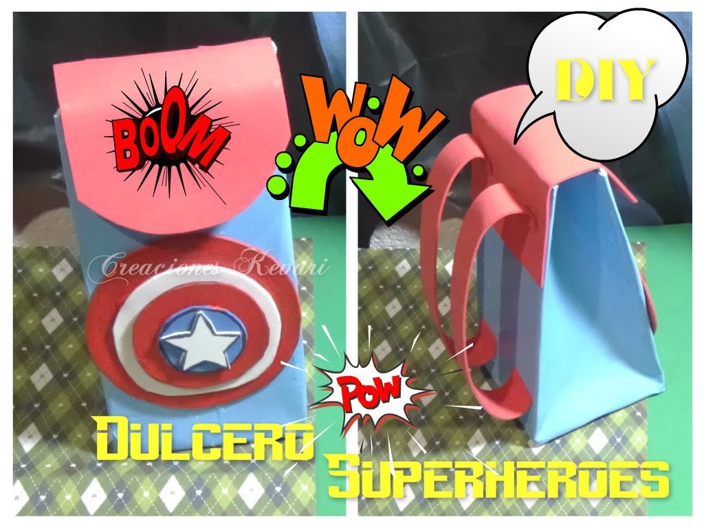 Dulcero o Bolsita en forma de mochila SuperHeroes. DIY Superhero Candy Bag