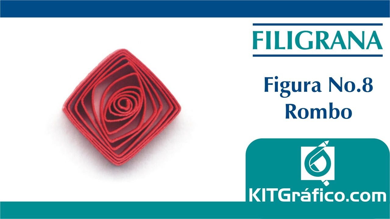 Filigrana (Quilling) figura básica No.8 - Rombo - kitgrafico.com