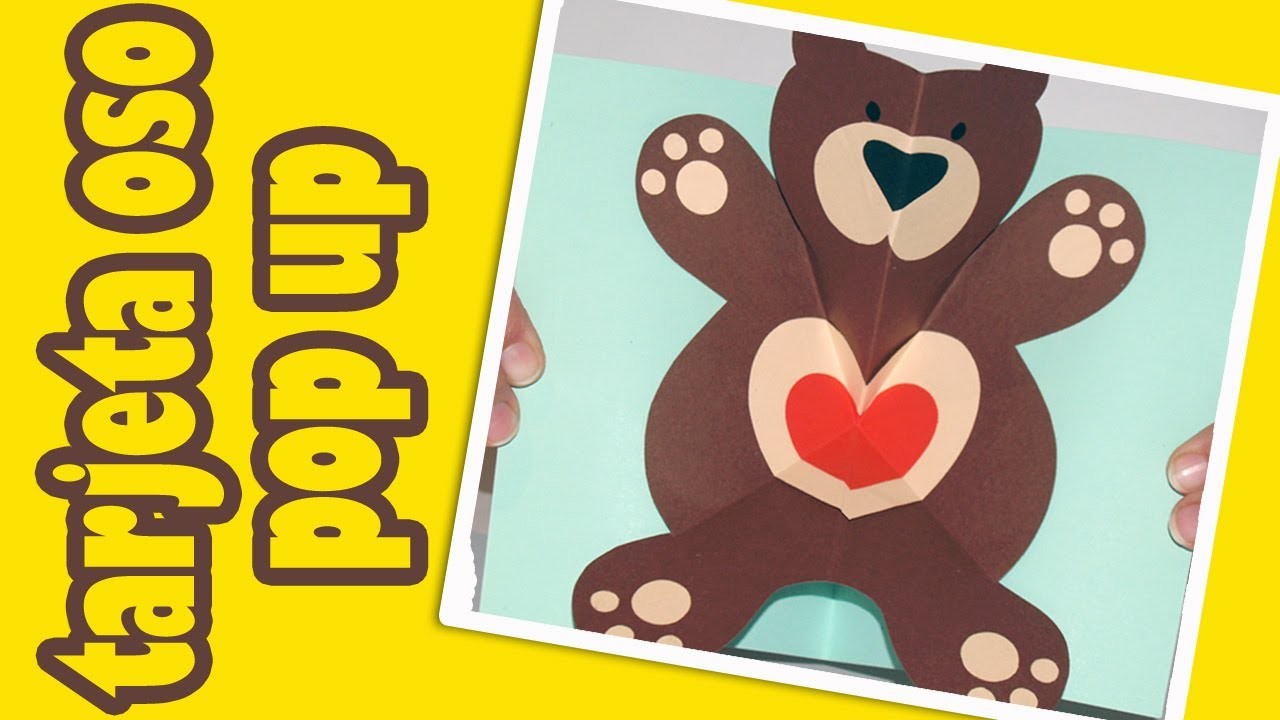 Tarjeta osito Teddy pop up  - DIY - Pop up Teddy bear card
