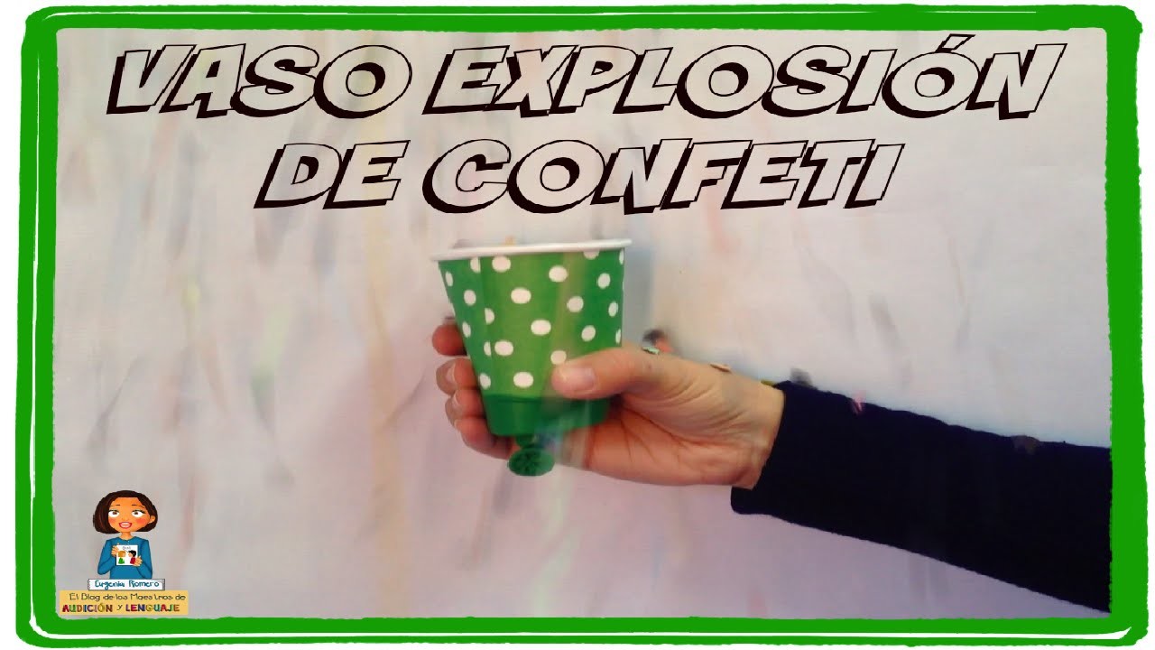 Vaso explosión de fiesta con confeti_Talleres multisensoriales