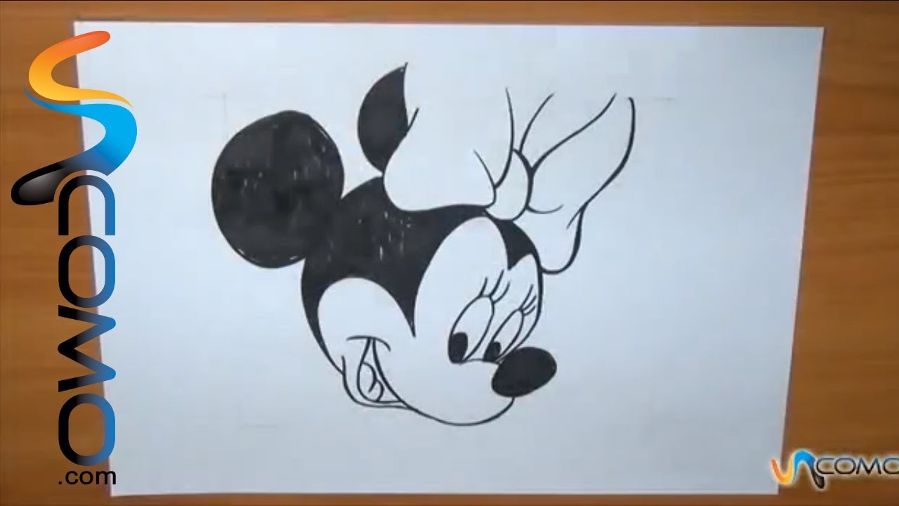 Aprende a dibujar la cara de Minnie Mouse.