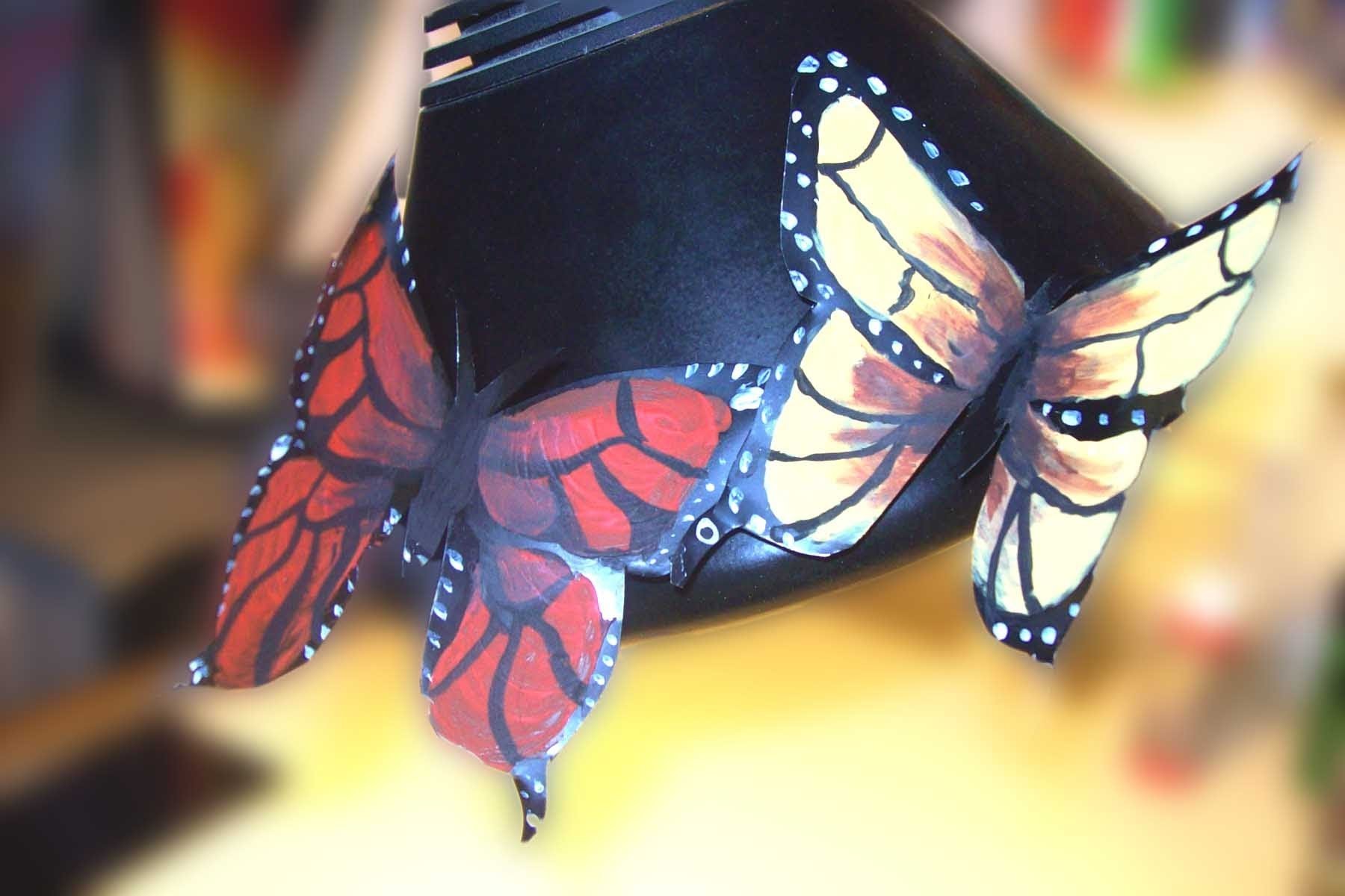 Como decorar mariposa  realizada con lata de refresco  2ª parte