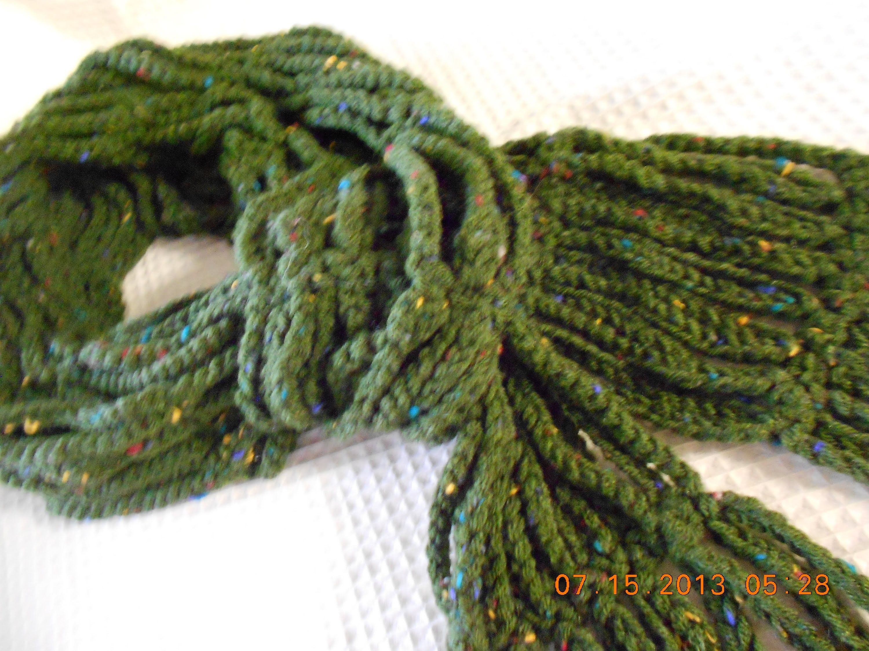 Crocher bufanda en cadenas