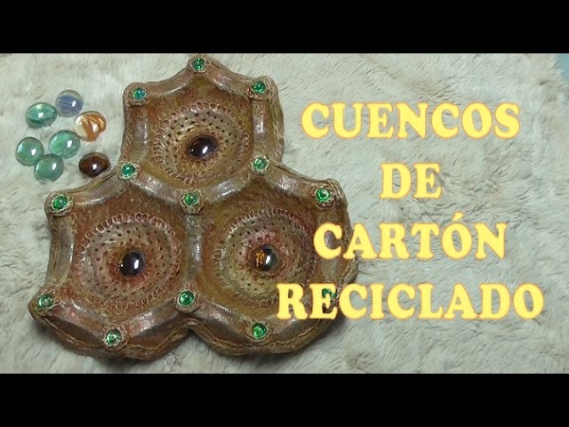 DIY CESTA CUENCO DE CARTÓN RECICLADO-RECYCLED CARDBOARD BOWL CART-