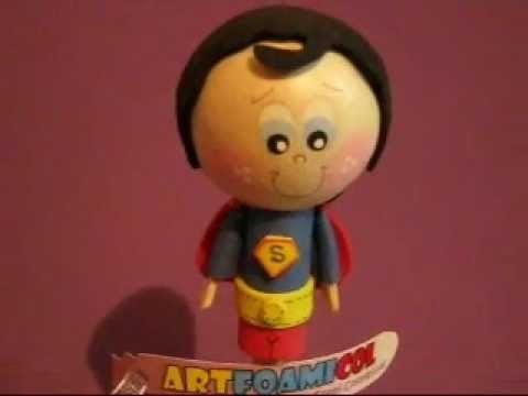 Fofulapices Superheroes Para fiestas Infantiles Superman Foamy Gomaeva Artfoamicol Patrones