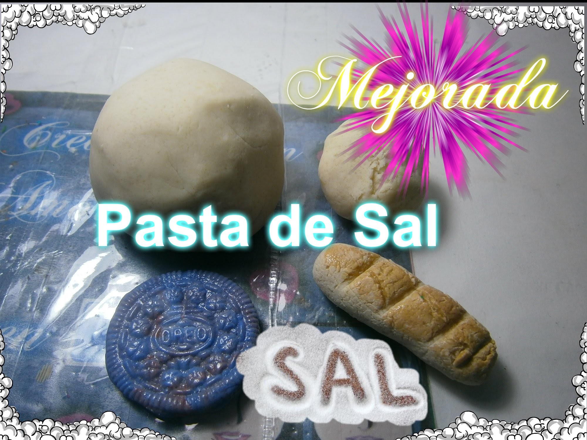 Pasta de Sal  Como Hacer pasta flexible.Fimo casero,Masa moldeable, Arcilla polimerica casera