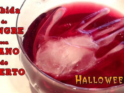 Recetas para halloween: Ponche de sangre con mano de muerto