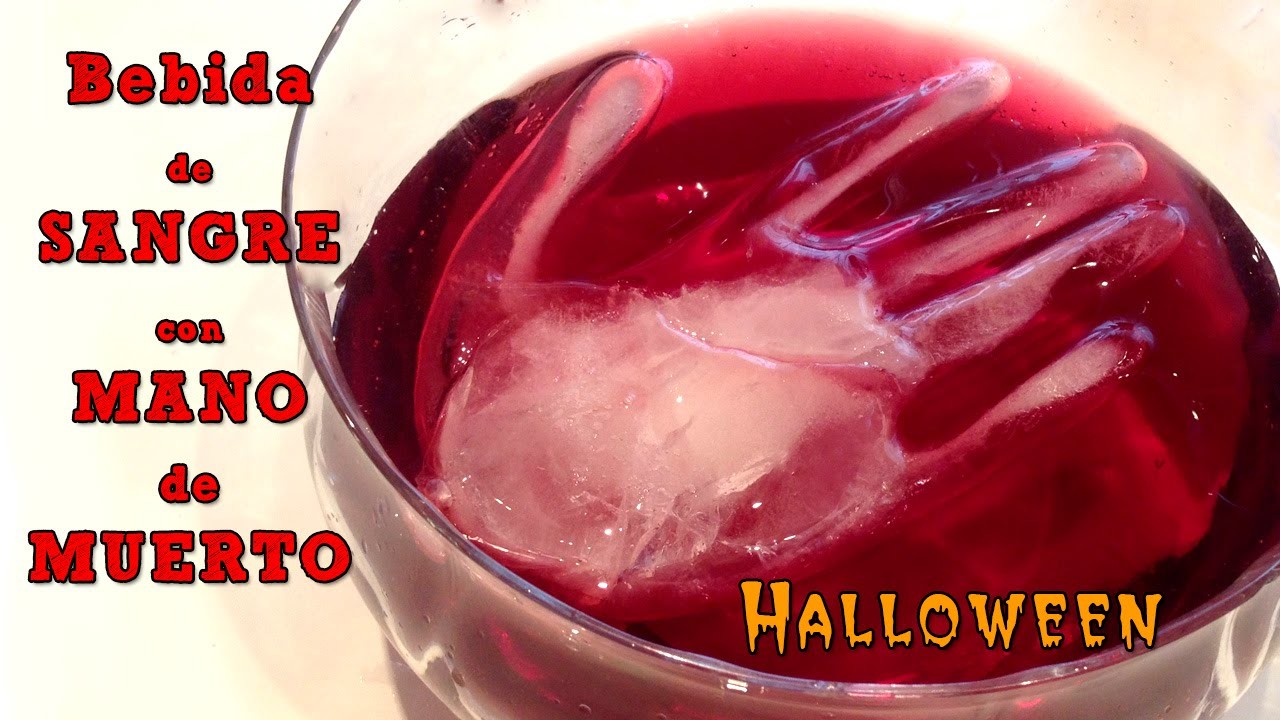 Recetas para halloween: Ponche de sangre con mano de muerto