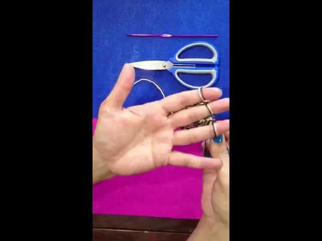 Como hacer fulares tejidos con los dedos