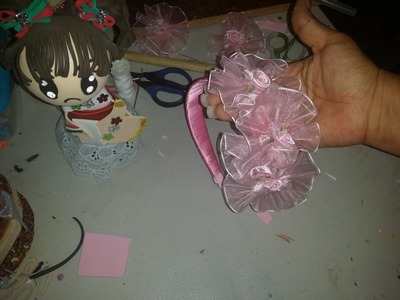 DIY como hacer diadema para niña   para ceremonia