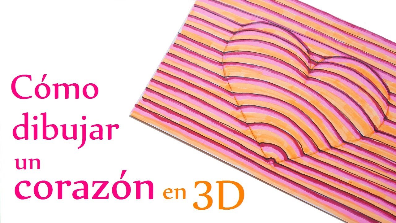 Manualidades para Niños: Cómo dibujar un CORAZÓN en 3D (muy fácil) - Innova Manualidades