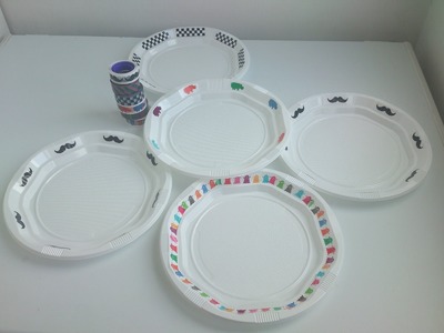 Cómo personalizar platos de plástico con washi tap | facilisimo.com