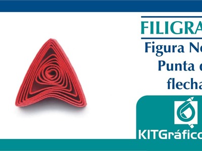 Filigrana (Quilling) figura básica No.12 - Punta de flecha - kitgrafico.com