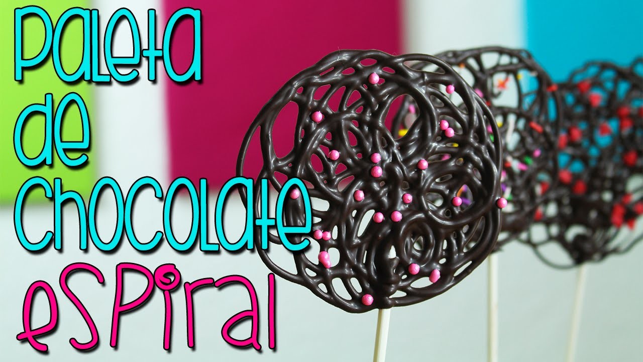 Paletas de Chocolate Espiral - Receta fácil en 5 minutos - DIY