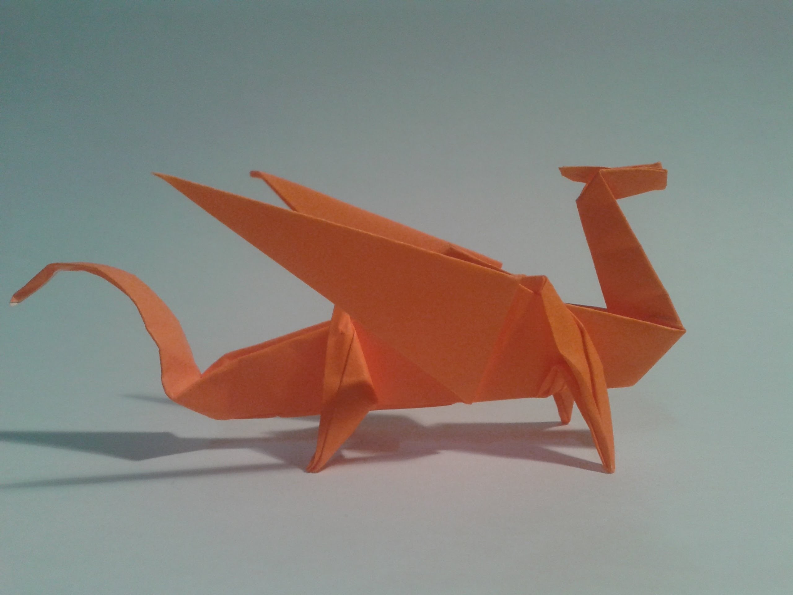 Como hacer un dragón de papel (origami)