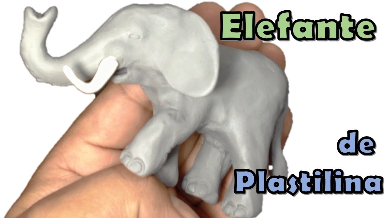 Como hacer un elefante de plastilina. How to make an elephant with plasticine