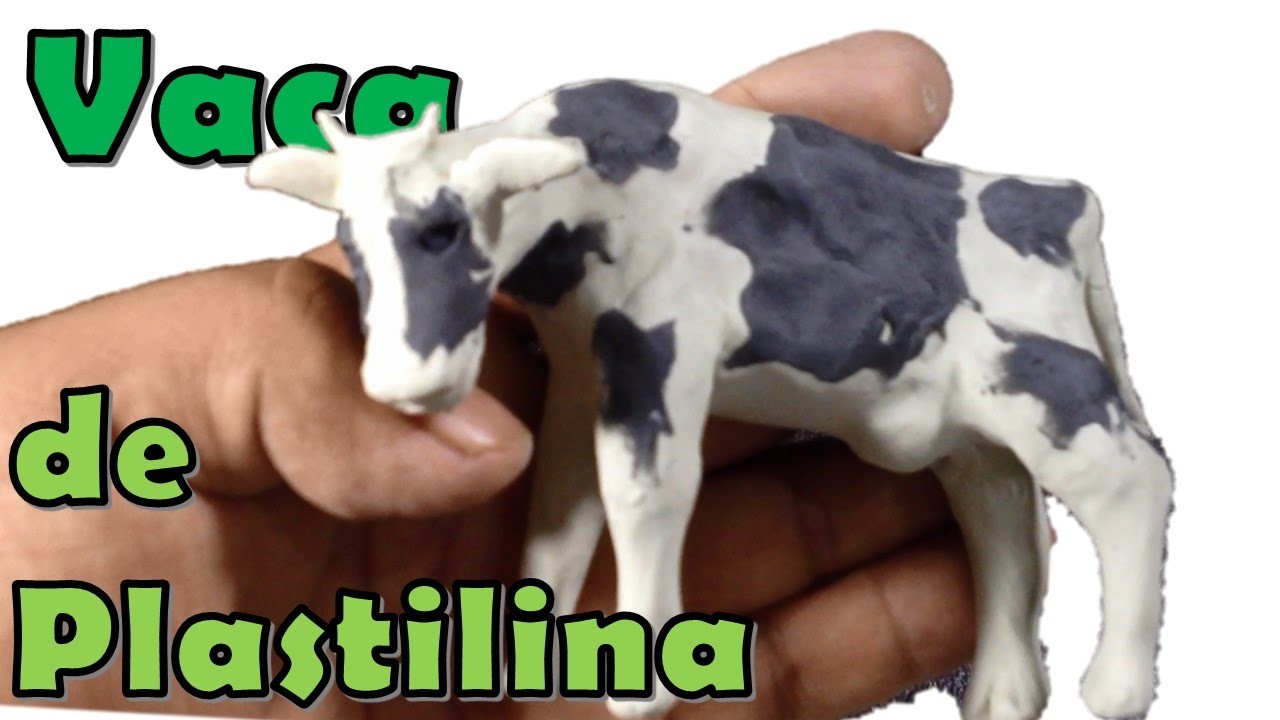Como hacer una vaca de plastilina. How to make a cow with play dough