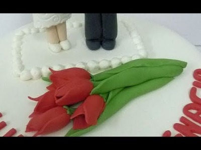Cómo modelar una flor de fondant. Modelando un tulipán rojo
