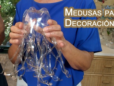 Decoracion Medusas Colgantes de Botellas PET