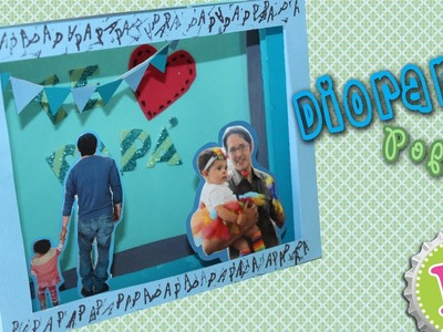 Diorama-tarjeta-marco de Fotos PopUp para Papá