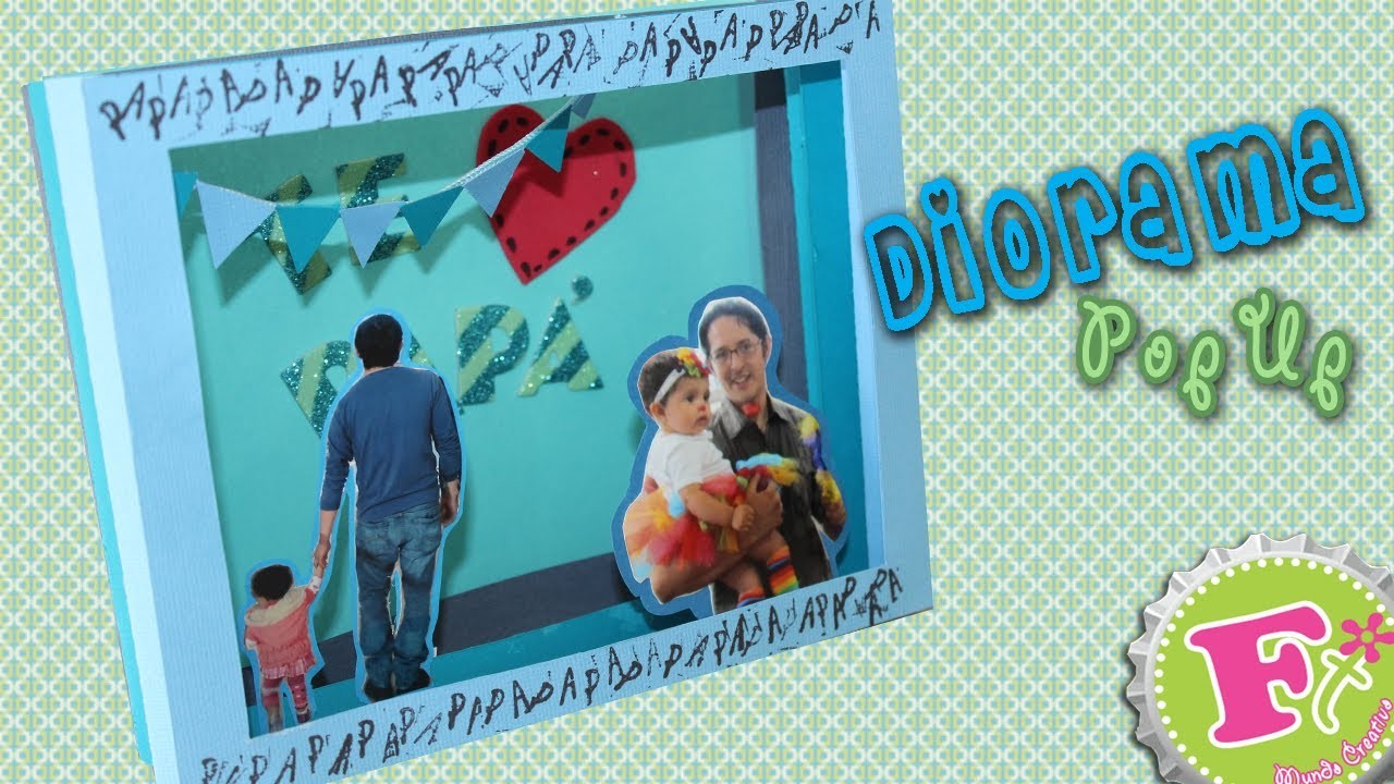 Diorama-tarjeta-marco de Fotos PopUp para Papá