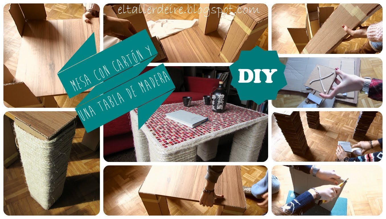 DIY: Mesa de cartón y madera