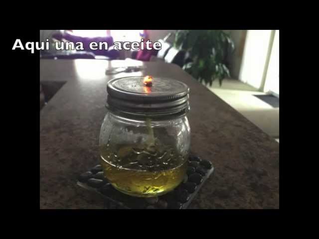 Como hacer lamparas en aceite o en alcohol con envases que tengamos en casa